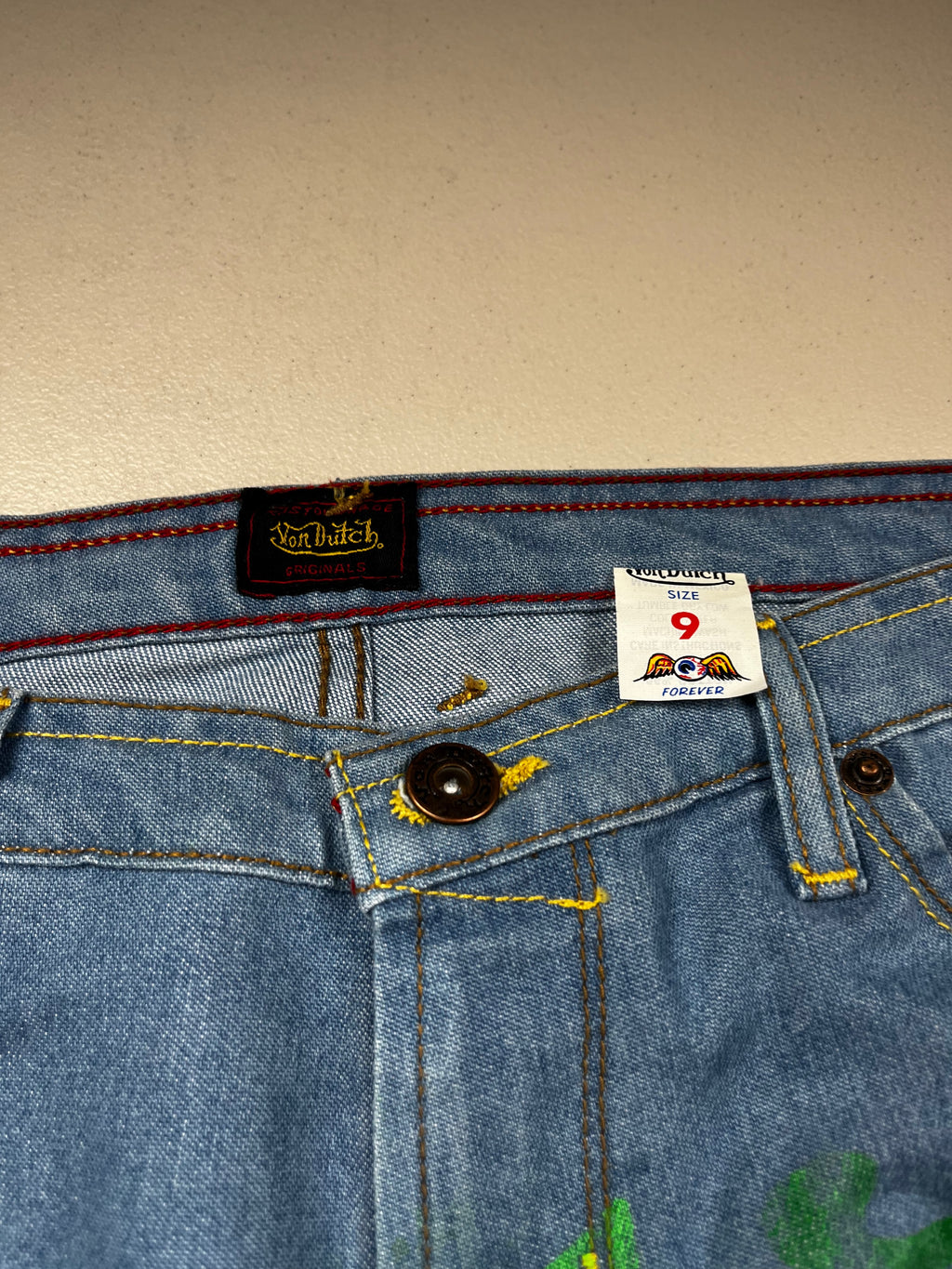 Vintage Von Dutch Multi Graphic Light Wash Jeans