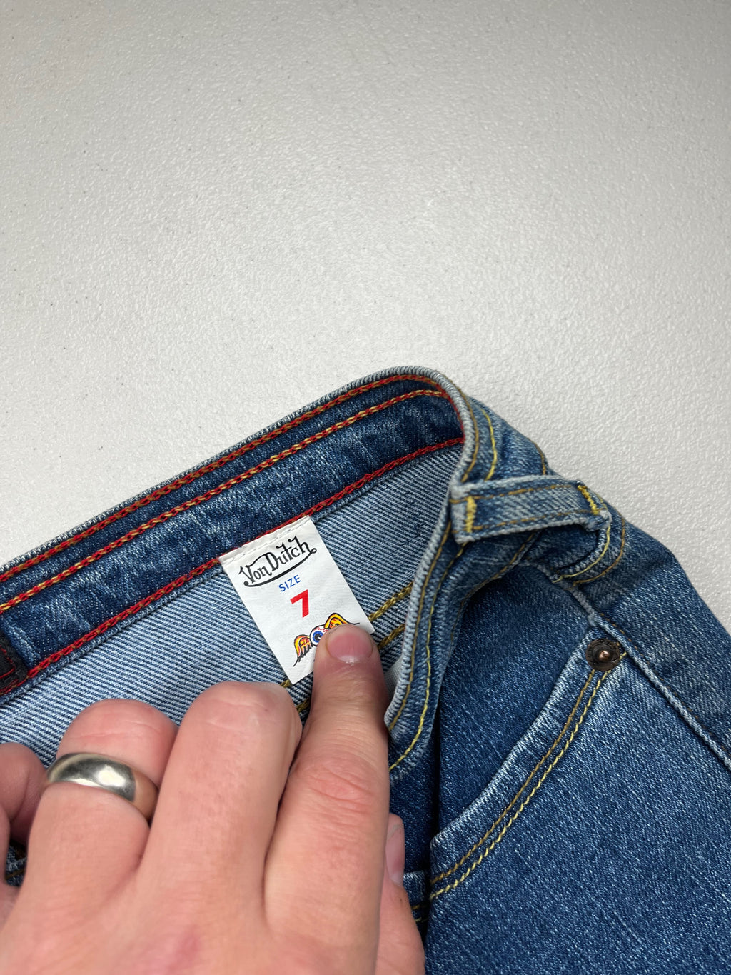 Vintage Y2K Von Dutch Classic Medium Wash Straight-Leg Jeans