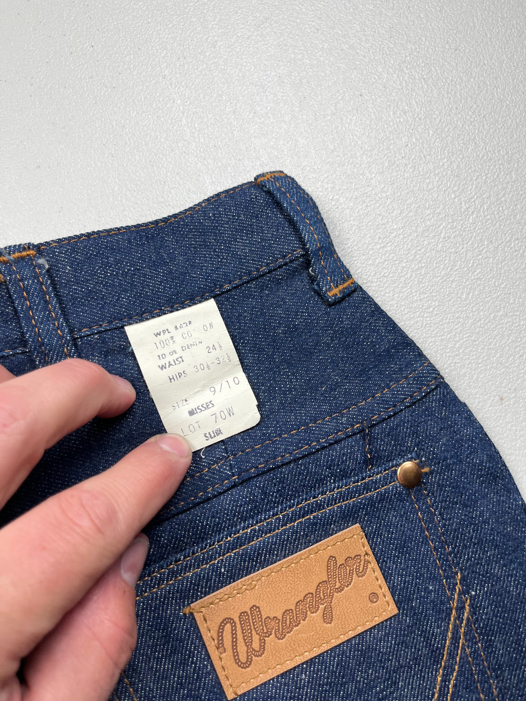 Vintage 1970s Deadstock Wrangler Blue Bell Denim Western Shorts