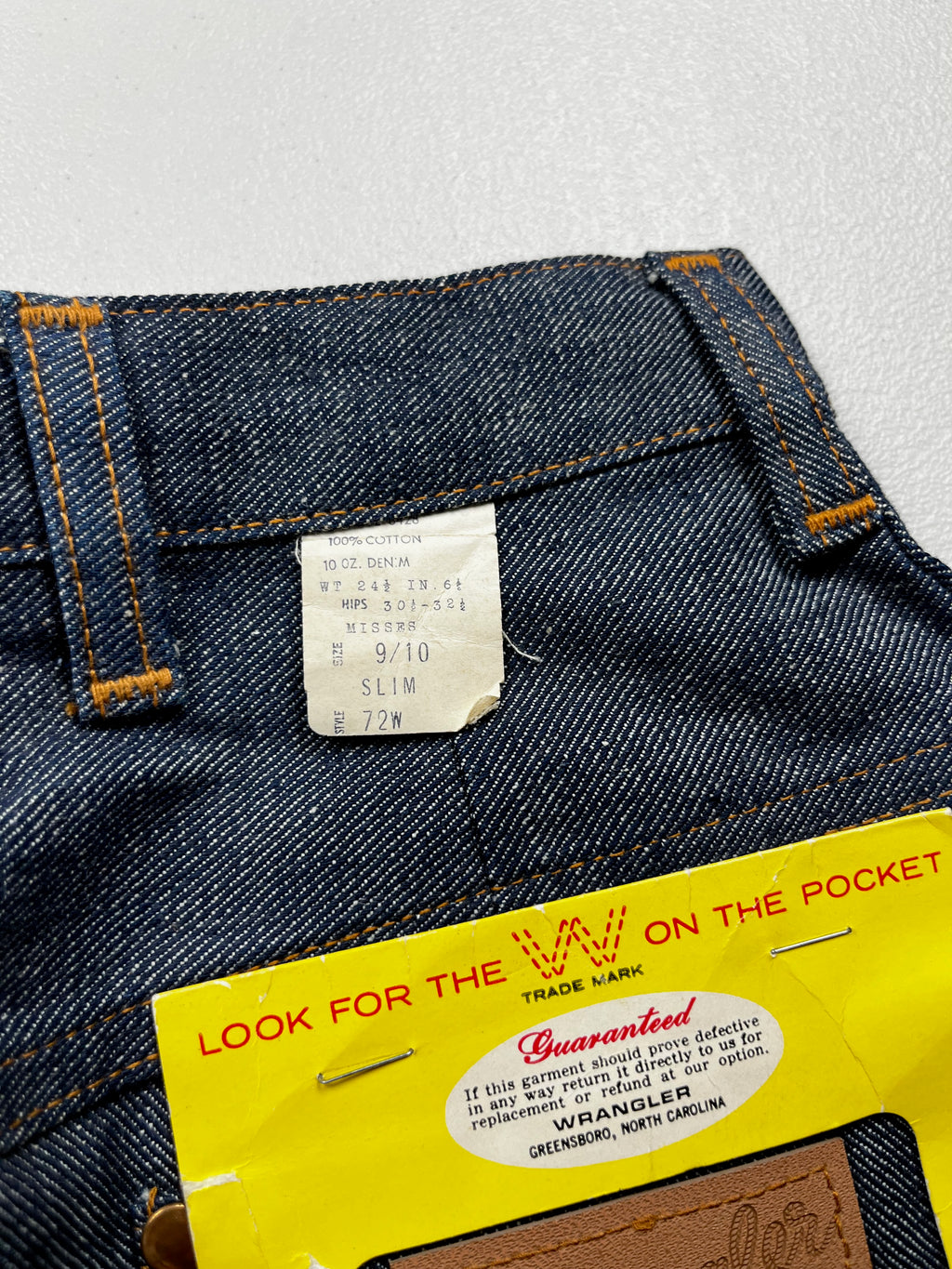 Deadstock 1960s Vintage Wrangler Jamaica Denim Shorts
