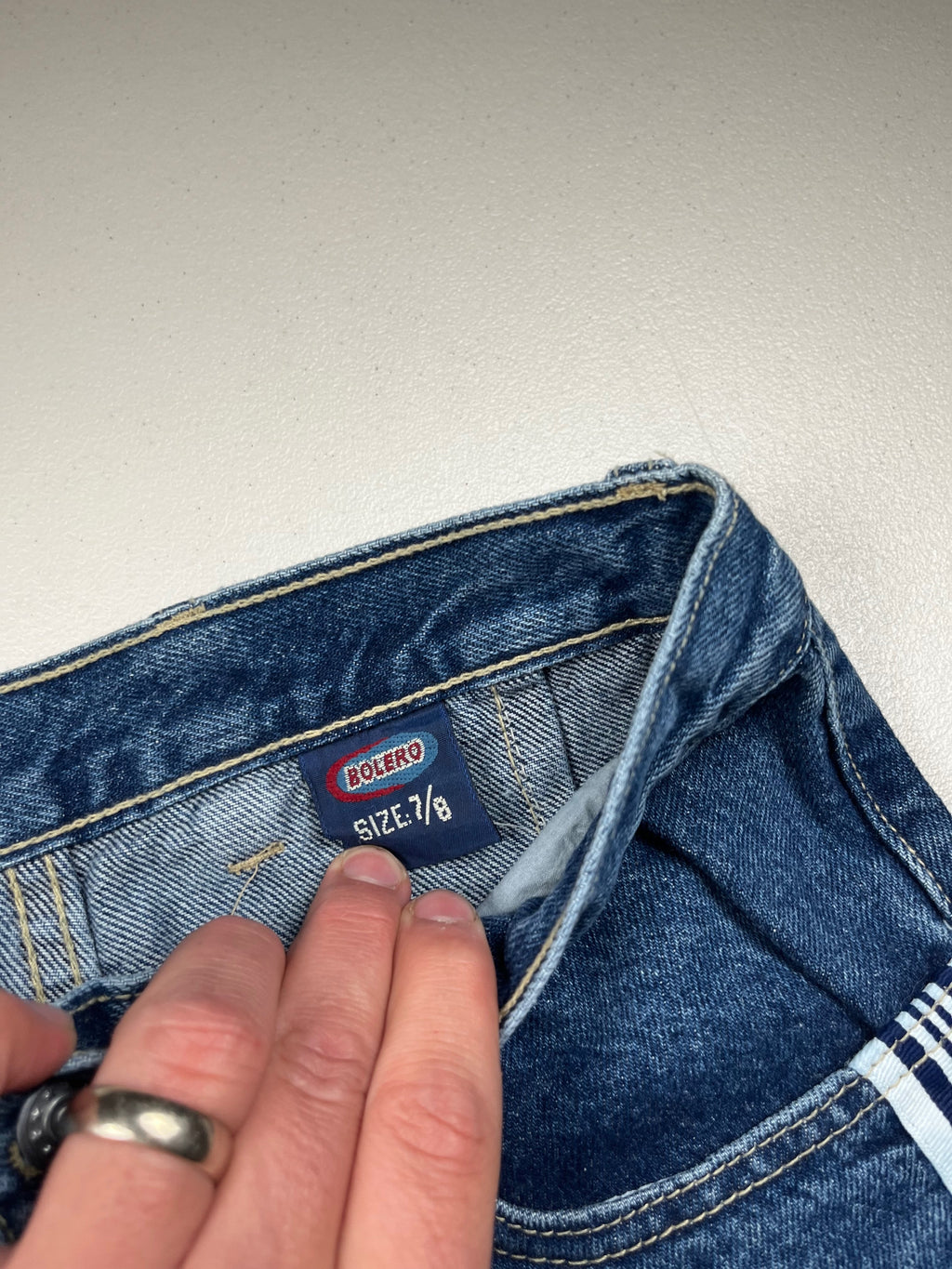 Vintage Y2K Bolero Wide-Leg Side-Stripe Denim Jeans