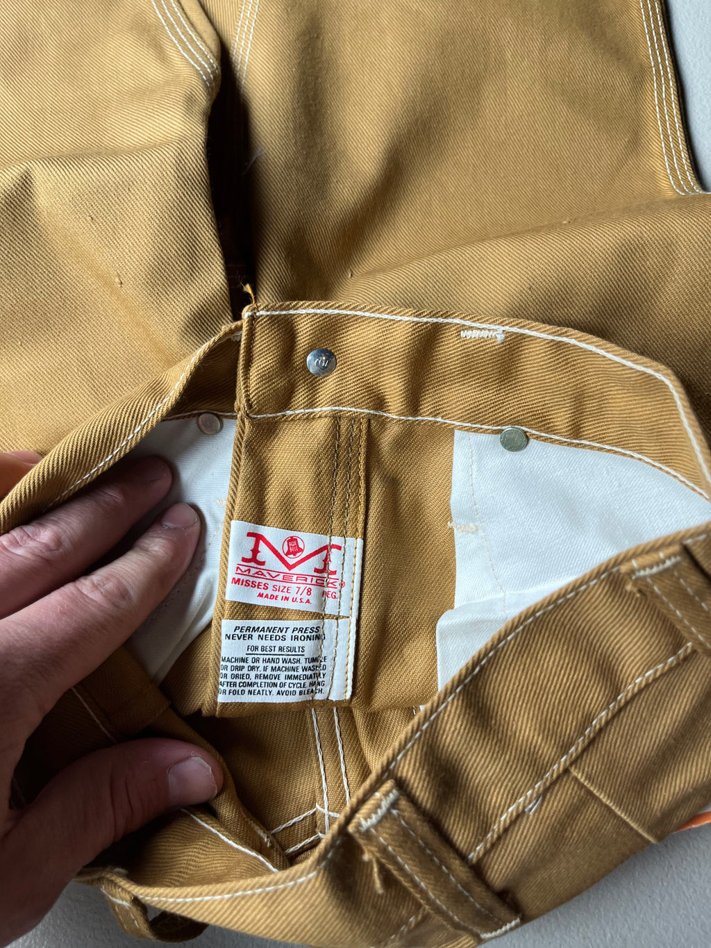 Vintage 1970s Deadstock Maverick Blue Bell Twill Western Shorts