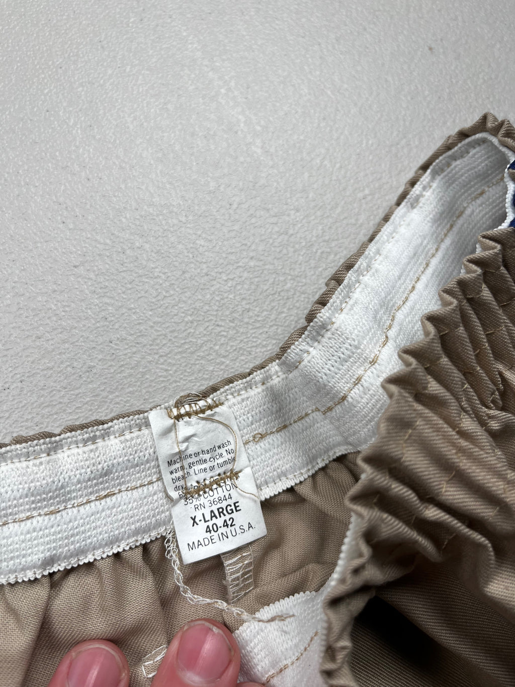 Vintage Style Cream Beige Running Shorts