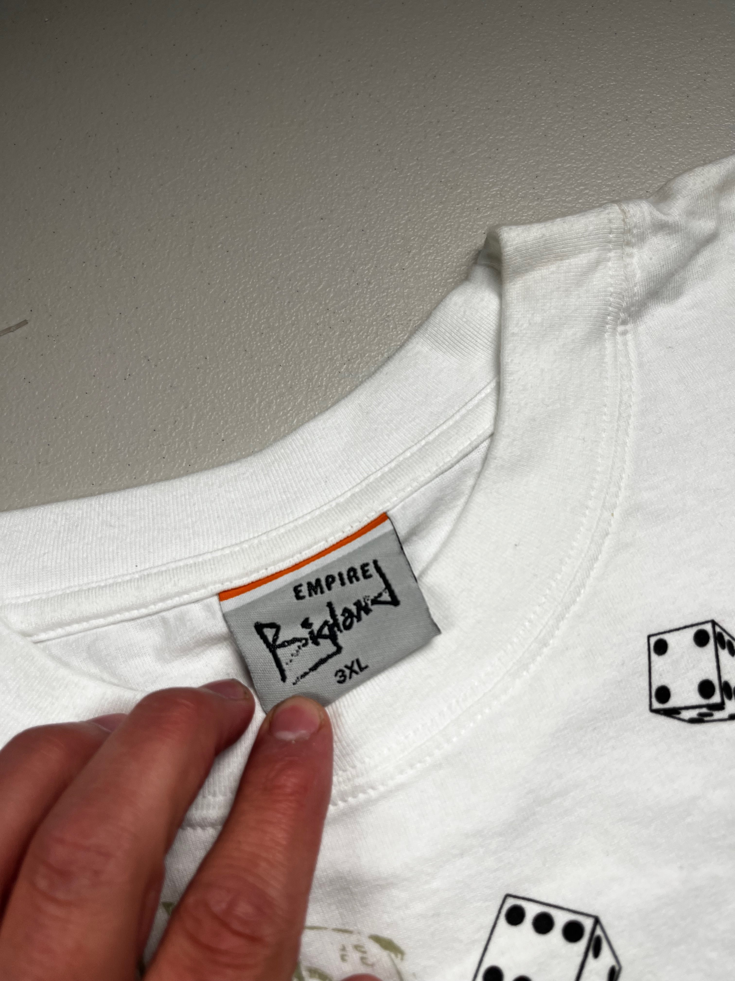 Vintage 90s Money Roll Dice All Over Print Shirt