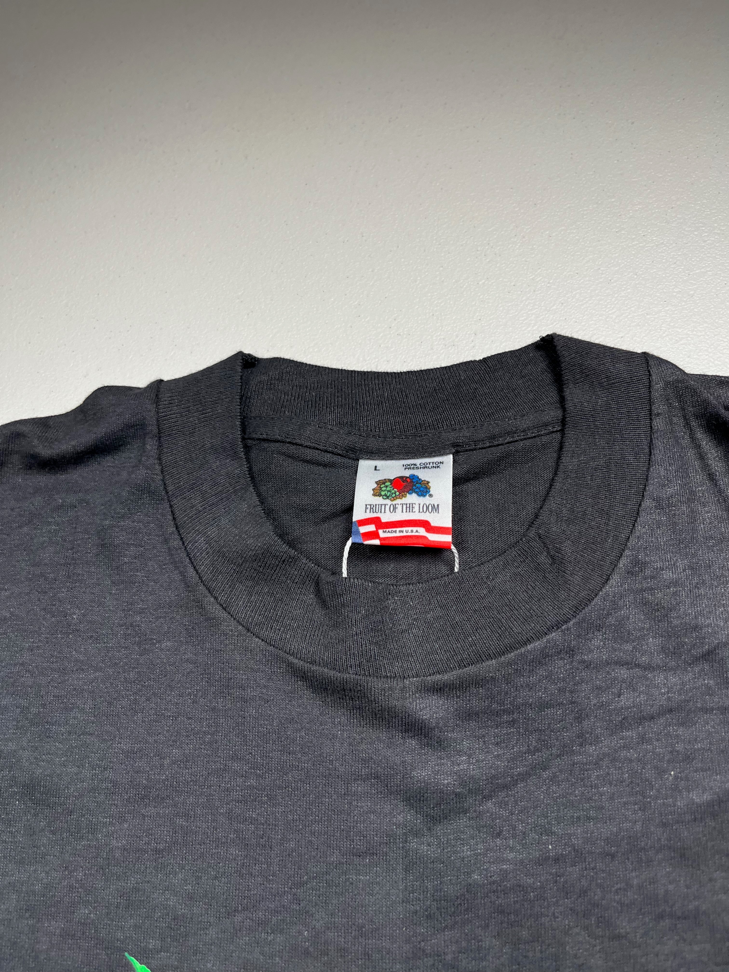 Vintage Fruit of the Loom Bad Dreams Graphic T-Shirt Charcoal