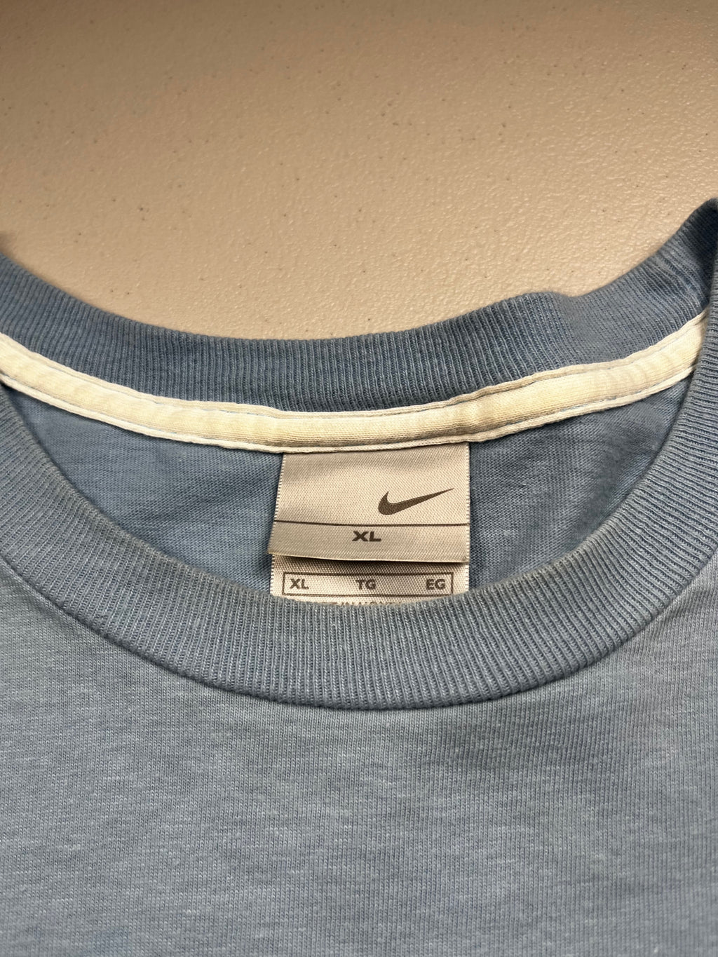 Vintage Nike Center Swoosh Embroidered T-Shirt Blue