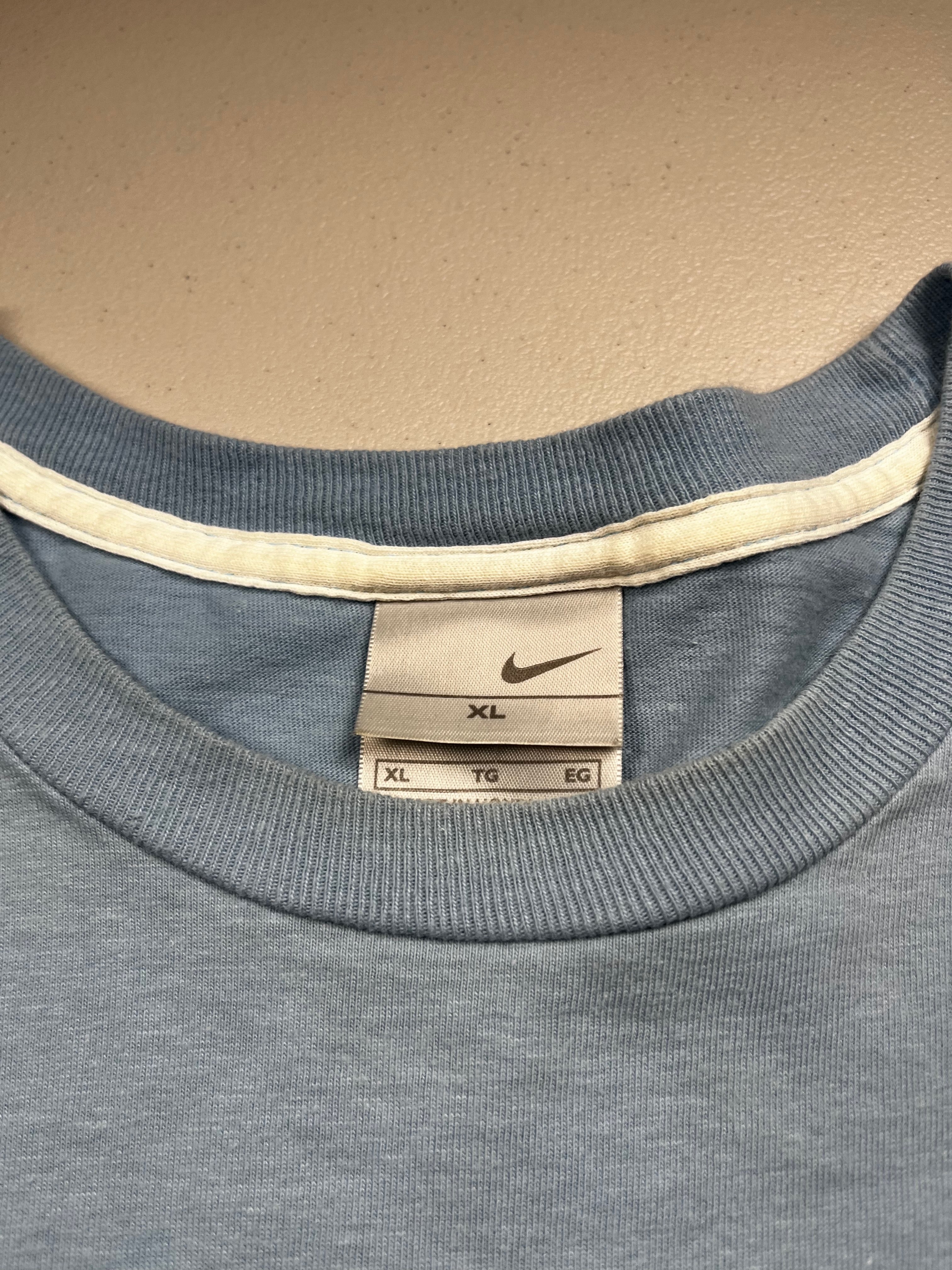 Vintage Nike Center Swoosh Embroidered T-Shirt Blue