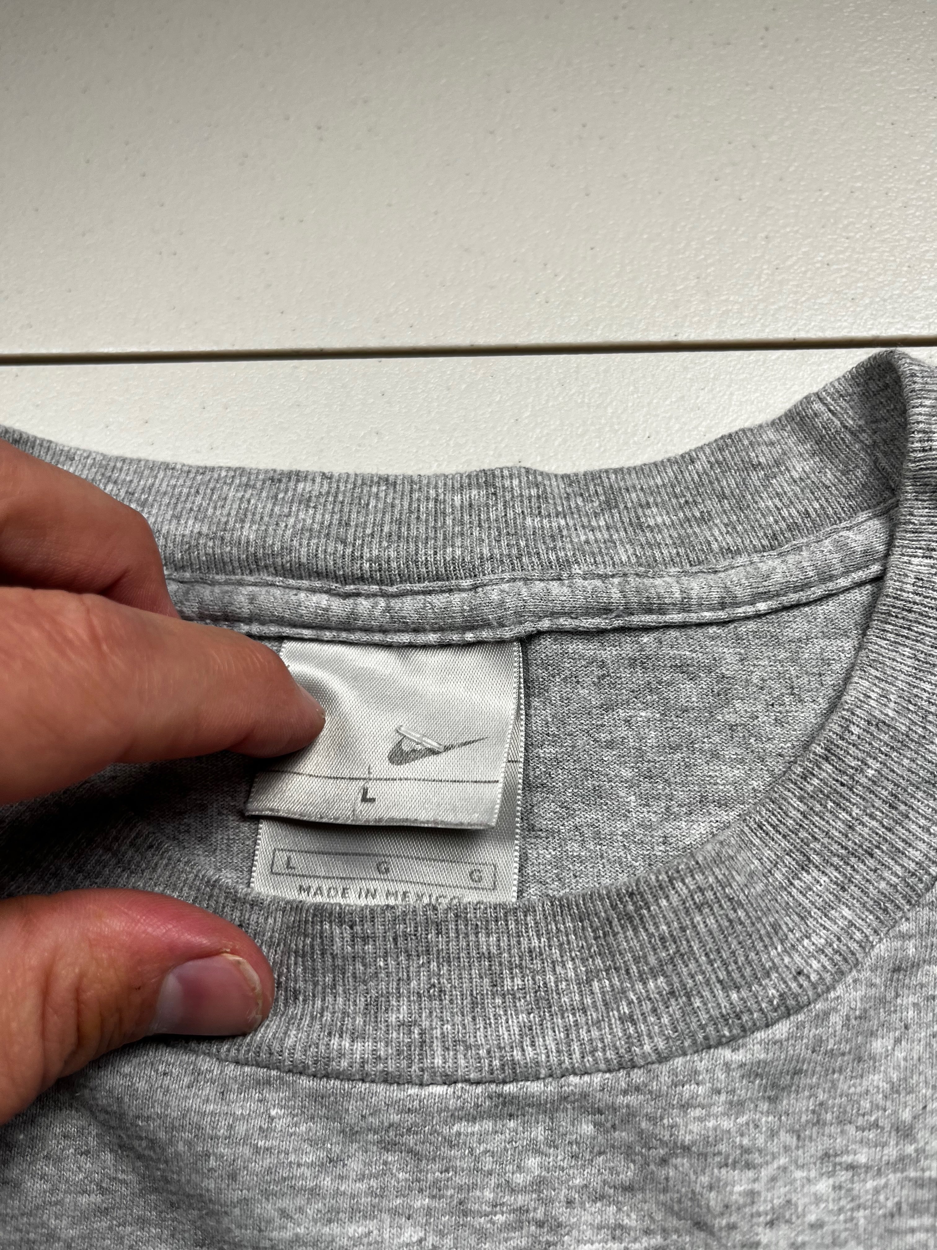 Vintage Nike Center Futura Logo T-Shirt Grey
