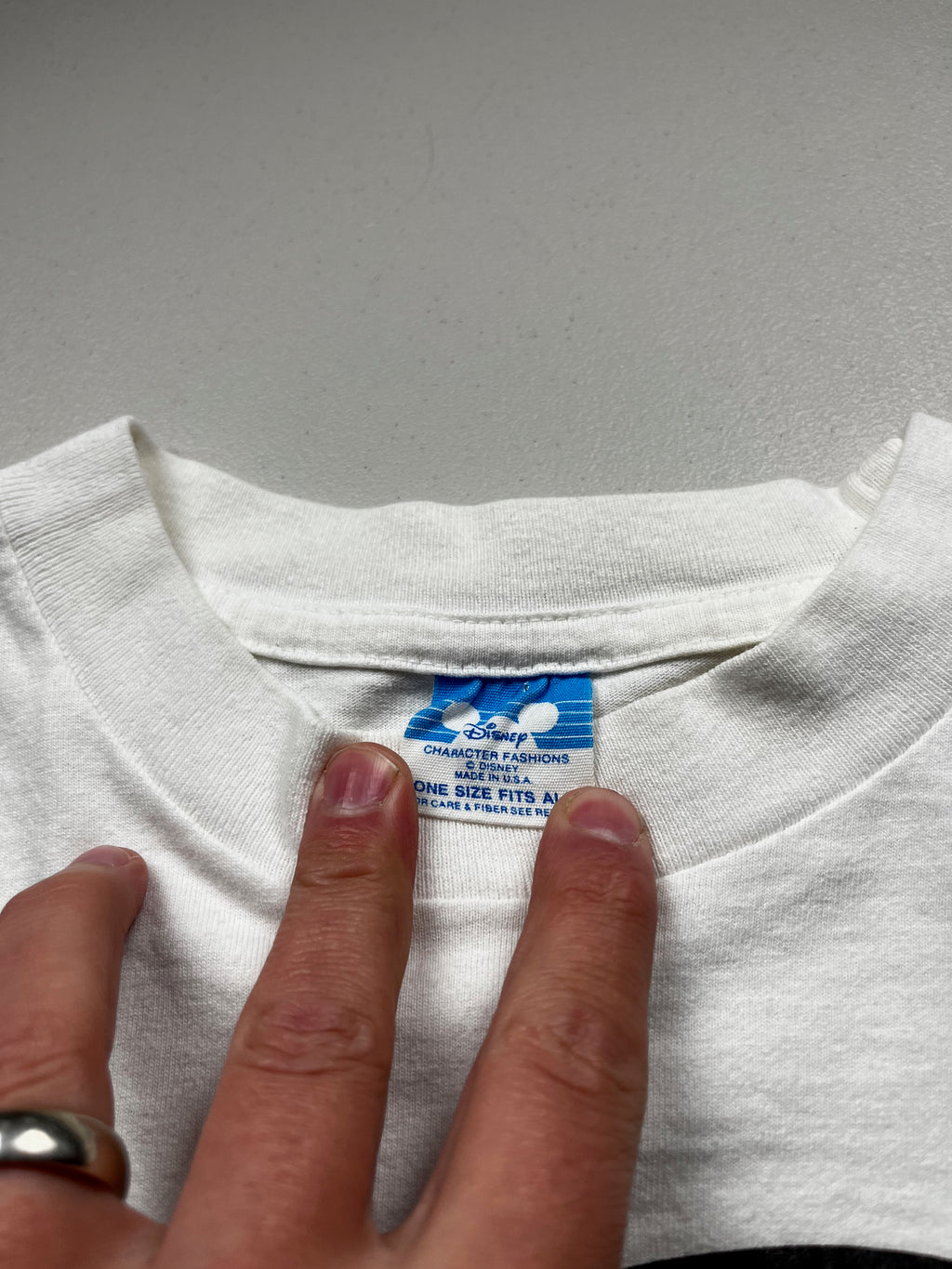 Vintage Disney Mickey Mouse Big Graphic T-Shirt White